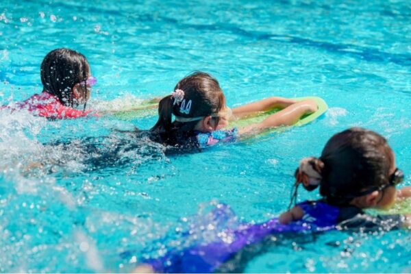 Swimming with floaters in our Aquatic Centre